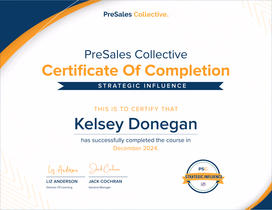 Pillars: Strategic Influence - Kelsey Donegan