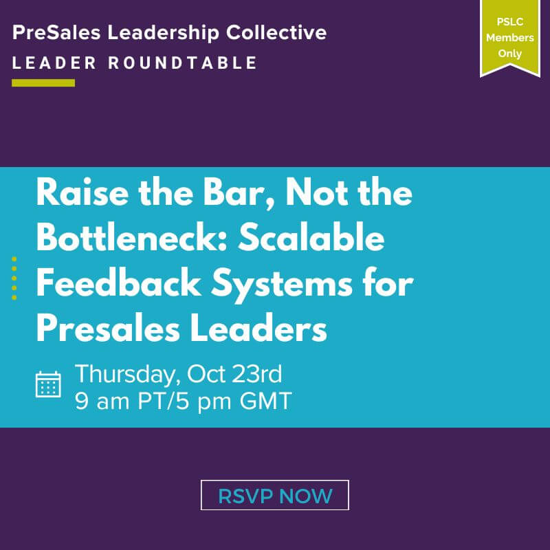 Raise the Bar, Not the Bottleneck: Scalable Feedback Systems for Presales Leaders