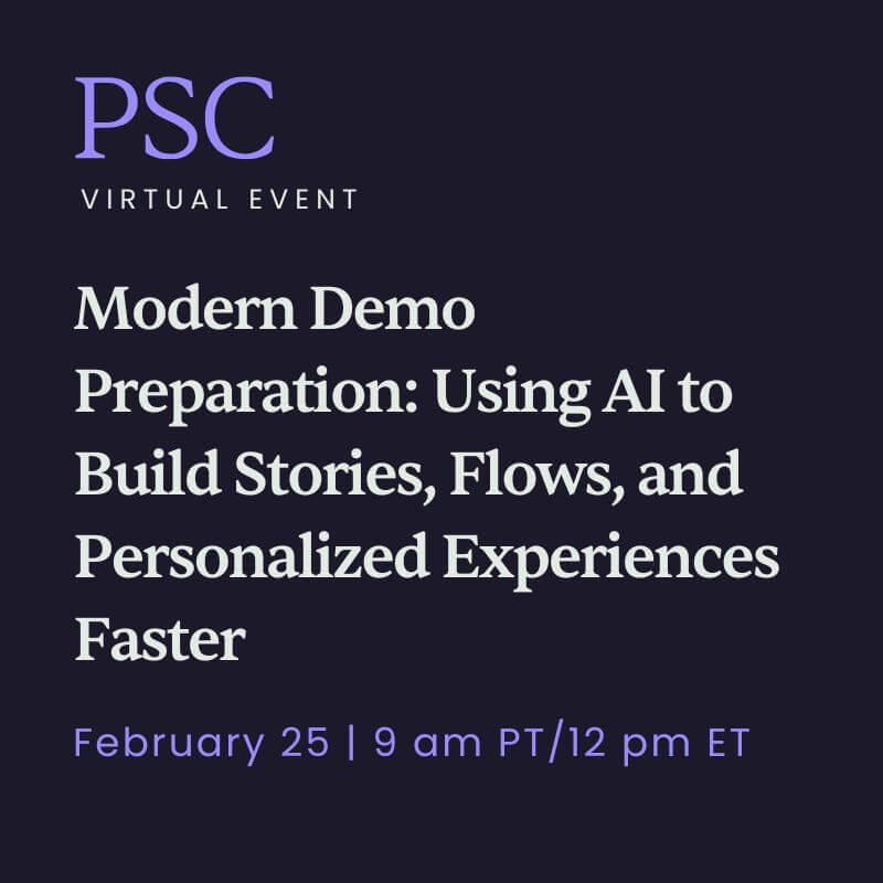 Modern Demo Preparation: Using AI to Build Stories, Flows, and Personalized Experiences Faster