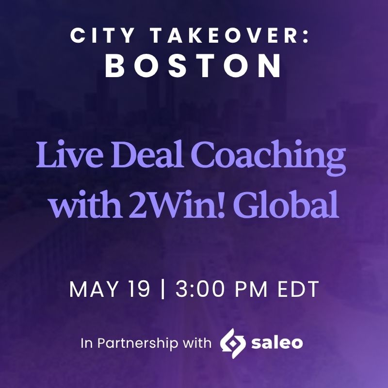 Live Deal Coaching with 2Win! Global