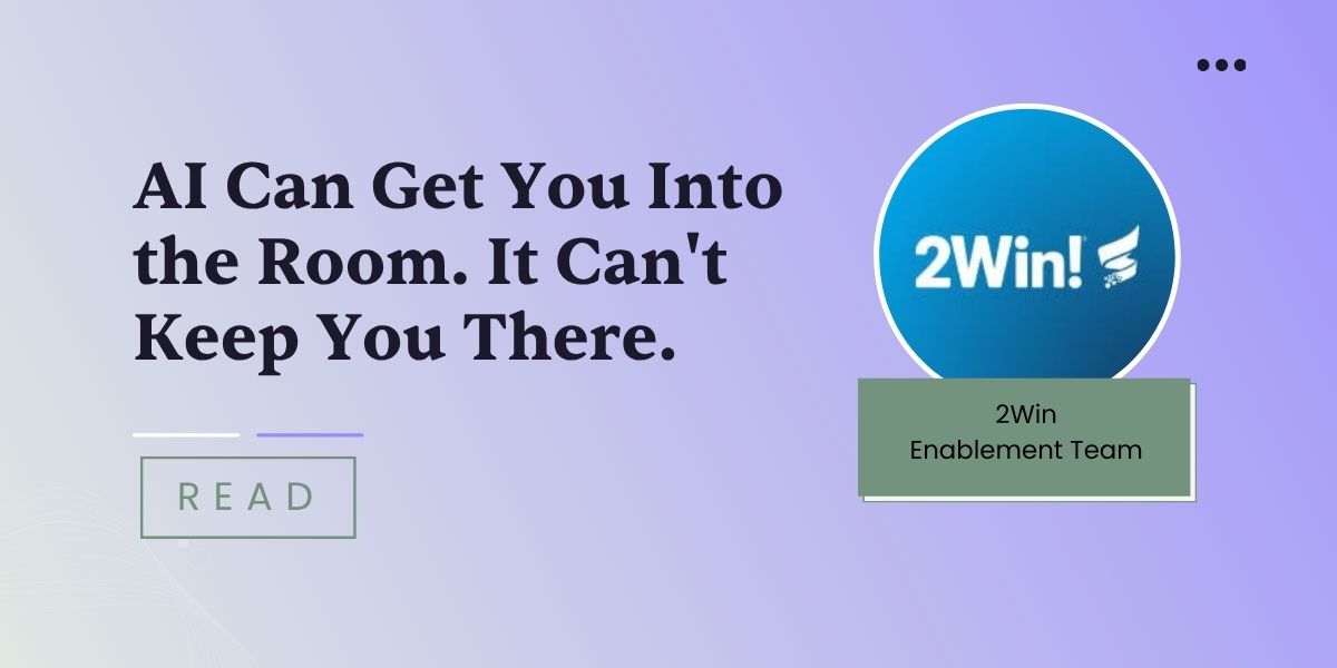 AI Can Get You Into the Room. It Can't Keep You There.