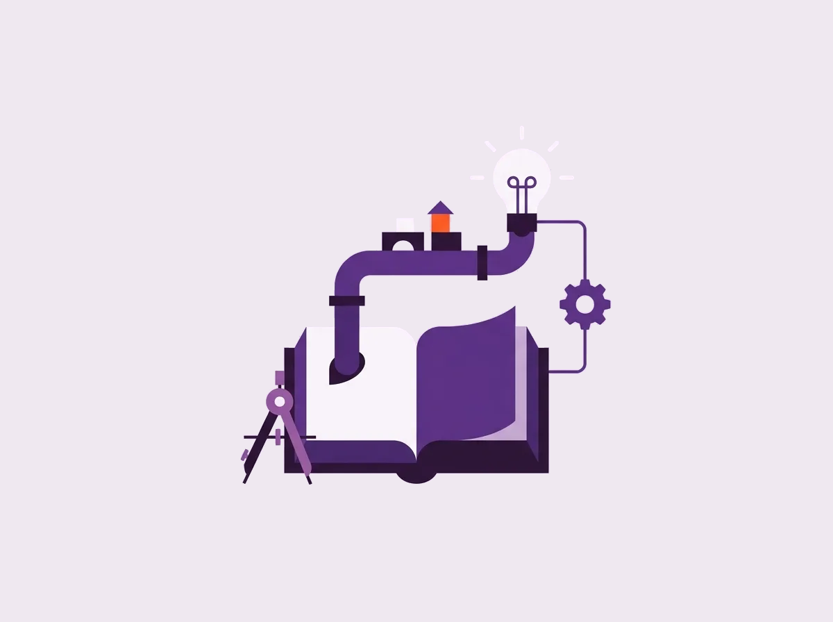 Illustration: Vom Buch zur zündenden Idee über eine Automatisierungs-Pipeline