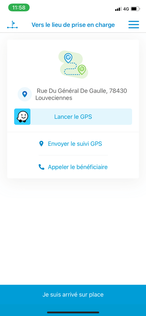 Interface GPS application PowerPanne