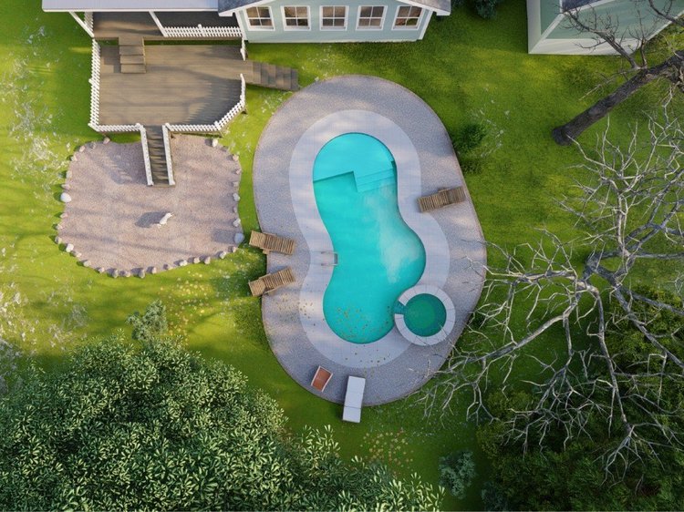 Lanscaping design ideas - A fantastic 3D pool design for your Backyard or Space #3