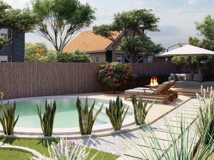 Lanscaping design ideas - A professional landscape design for your frontyard backyard, patio, pool #1