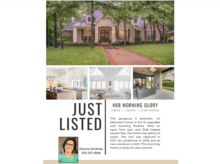 Flyer design ideas - A real estate listing flyer #3
