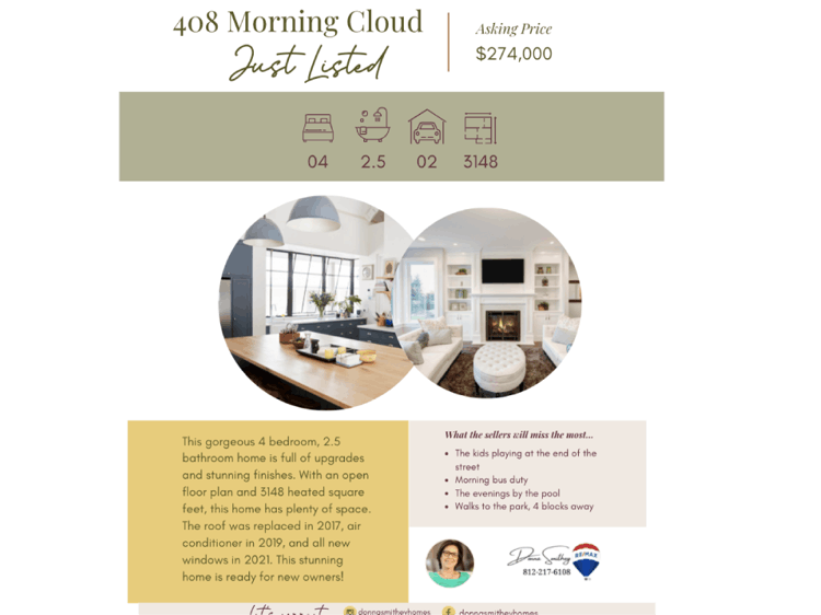 Flyer design ideas - A real estate listing flyer #4