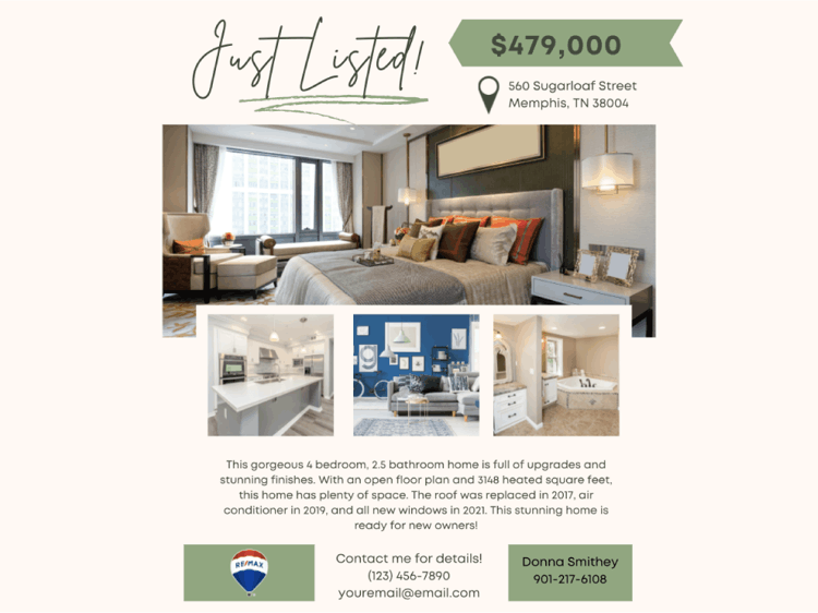 Flyer design ideas - A real estate listing flyer #5
