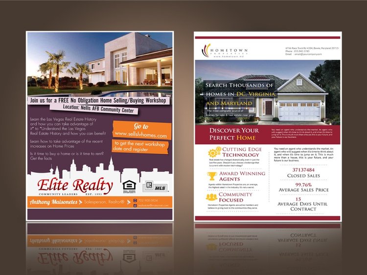 Flyer design ideas - Professional REAL ESTATE FLYER / BROCHURE / POSTER / POSTCARD design #4