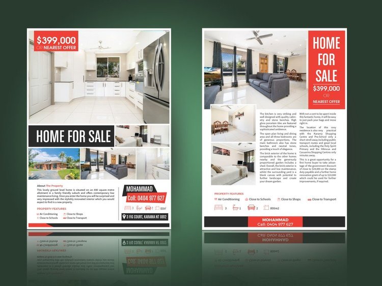Flyer design ideas - Professional REAL ESTATE FLYER / BROCHURE / POSTER / POSTCARD design #6