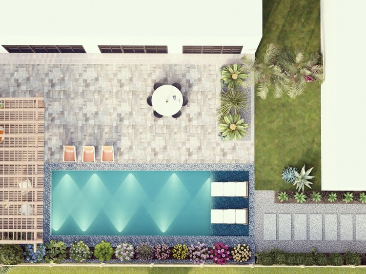 Lanscaping design ideas - 3D backyard,landscape,garden,patio,pool design with realistic image #2