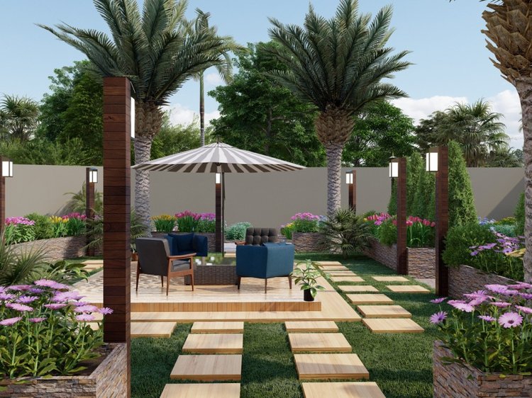 Lanscaping design ideas - 3D backyard,landscape,garden,patio,pool design with realistic image #4