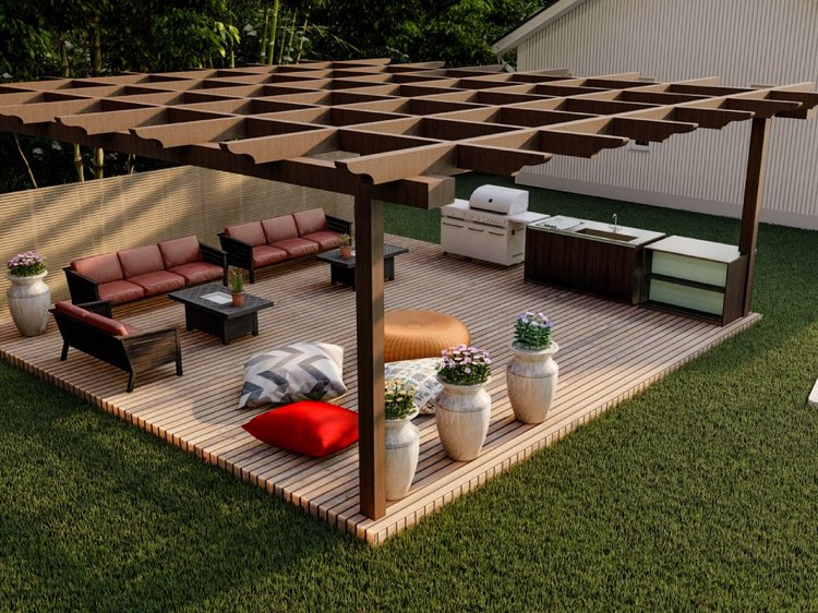 Lanscaping design ideas - A beautiful design for your backyard, patio, terrace, garden landscape #1
