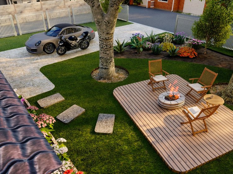 Lanscaping design ideas - A beautiful design for your backyard, patio, terrace, garden landscape #4