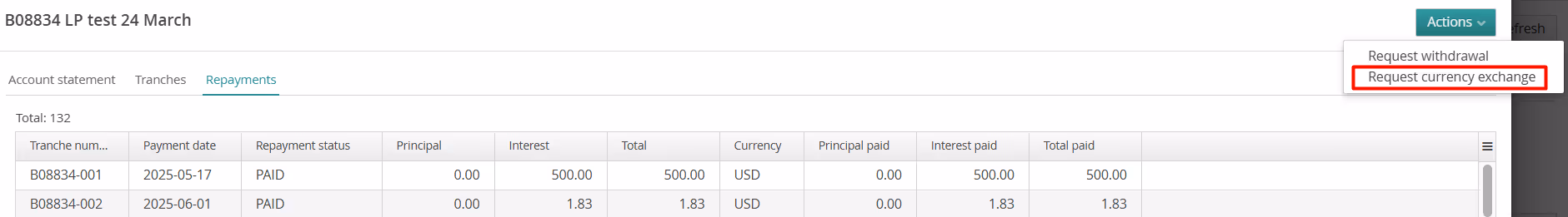 Pic 6. Currency conversion request