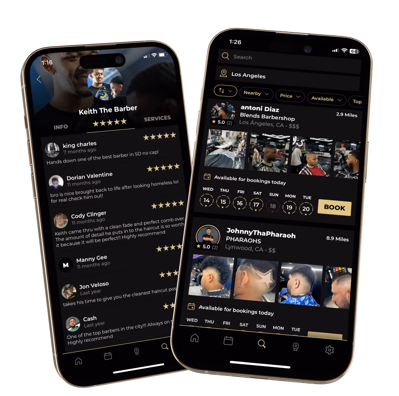 Barber reviews and barber search.
