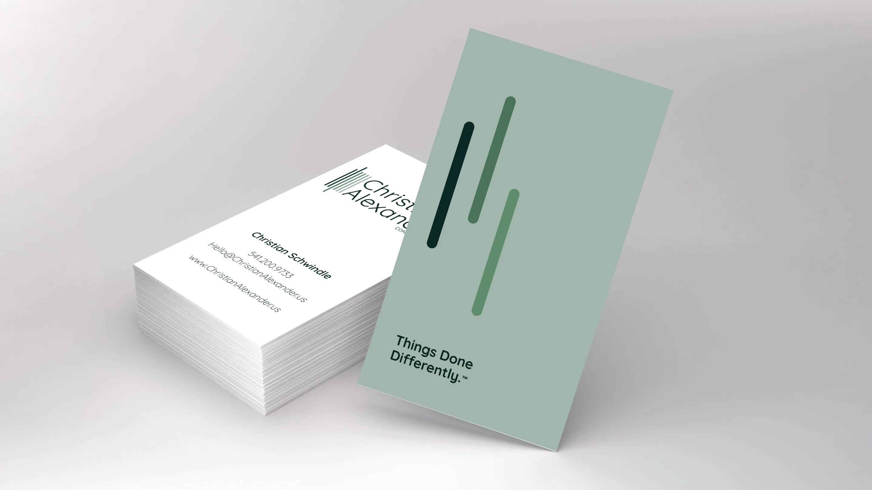 Business Cards Christian Alexander Branding Southern Oregon by David Masters Group