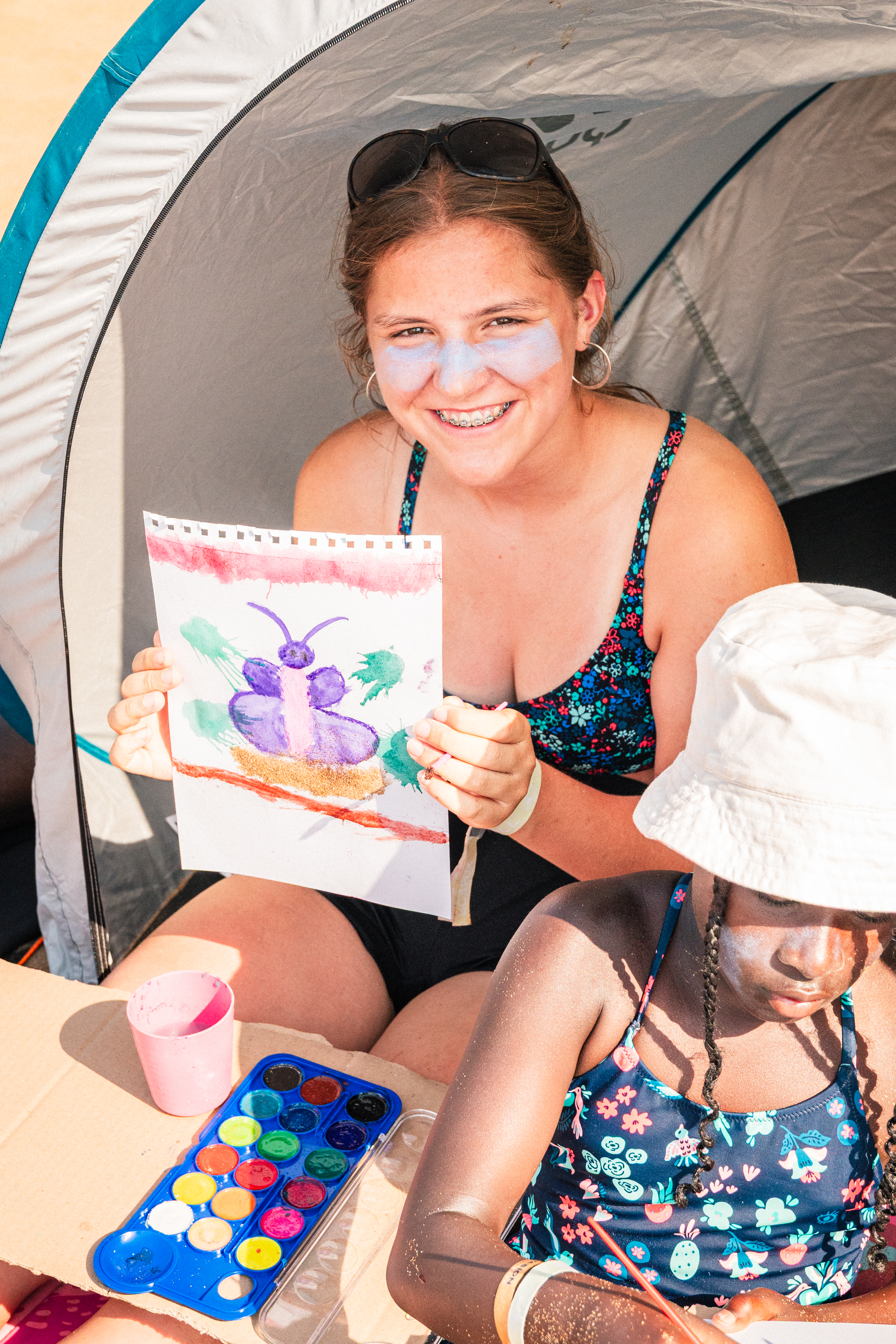 Zarautz family - aquarel schilderen in de tent