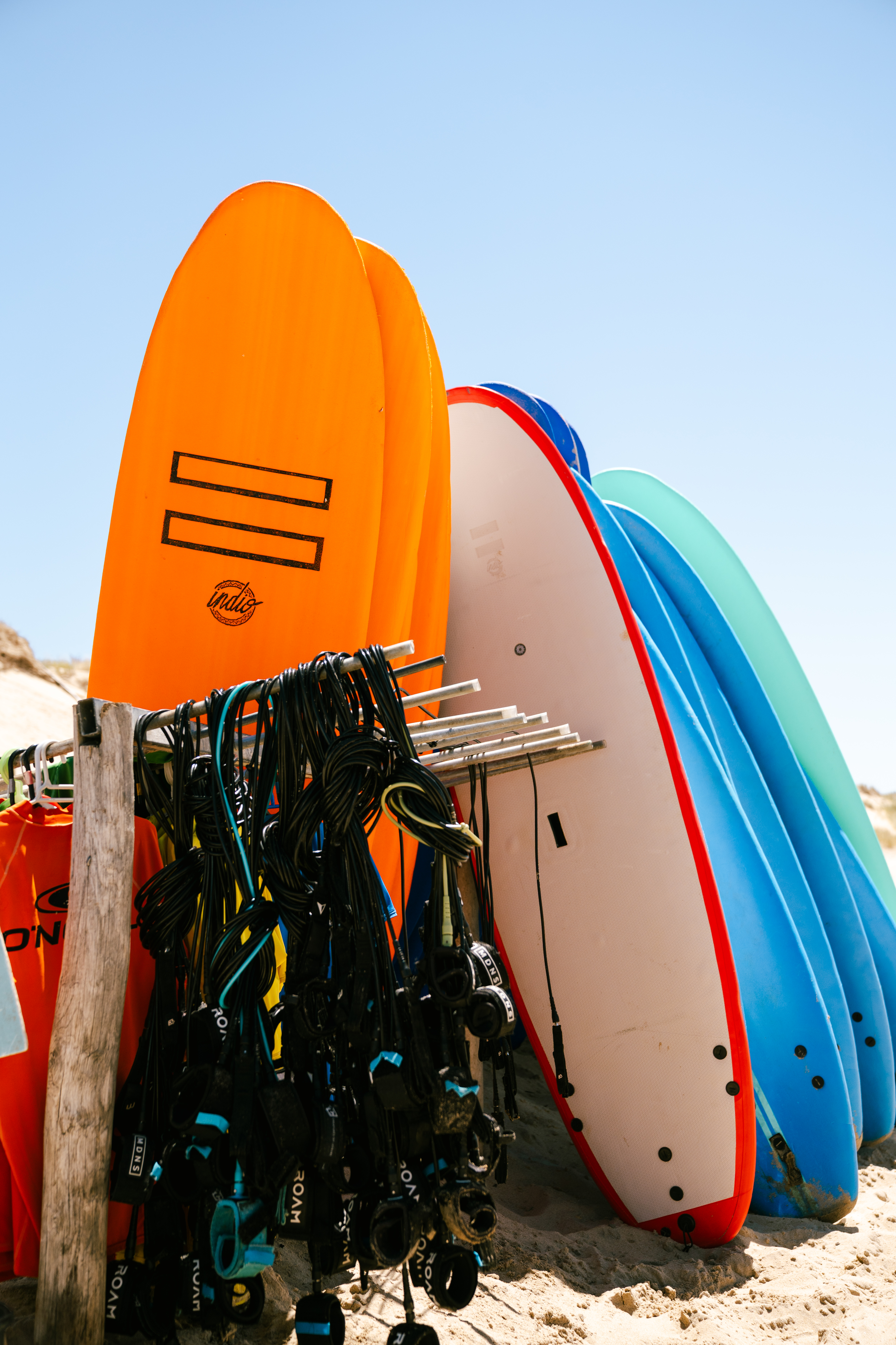 Surfboards op het rek