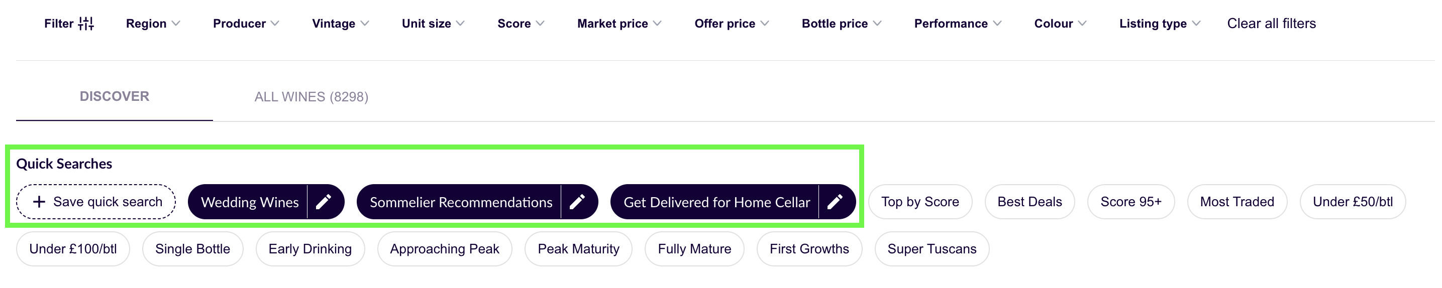 Quickly create and save searches on CultX