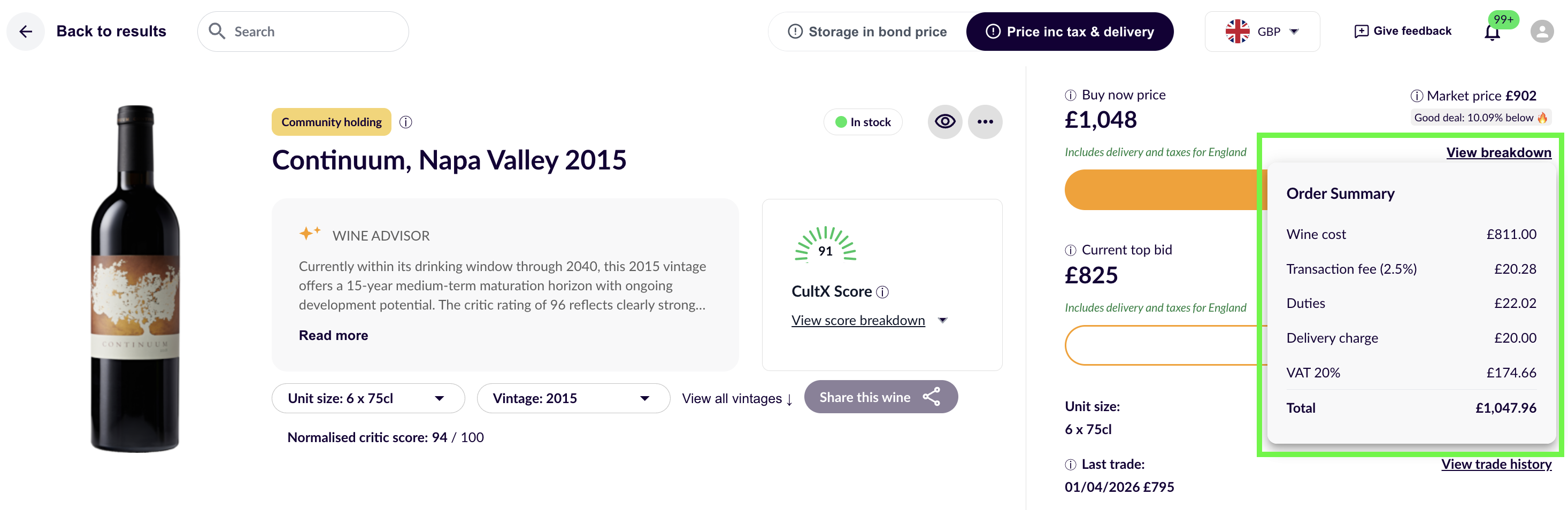 Get your wines delivered to your home using our direct to consumer feature on CultX