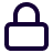 Simple black padlock icon with rounded shackle and rectangular body.