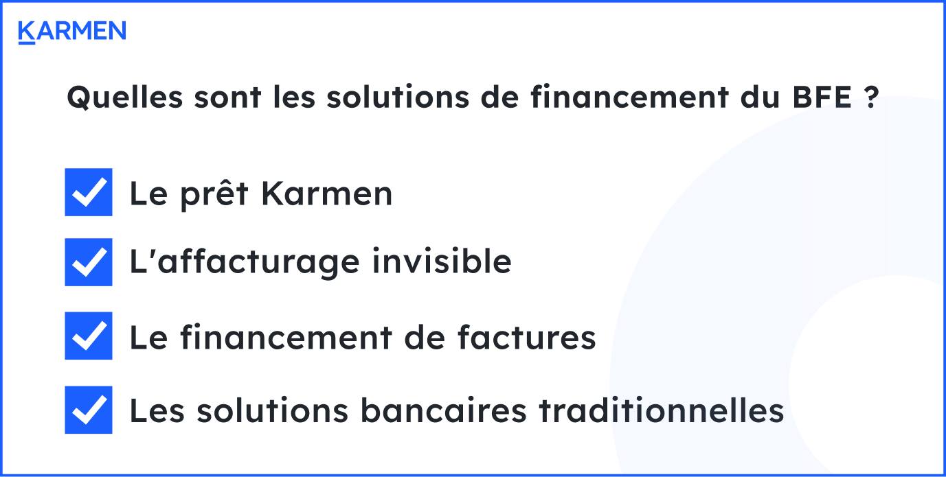 Les solutions de financement du BFE