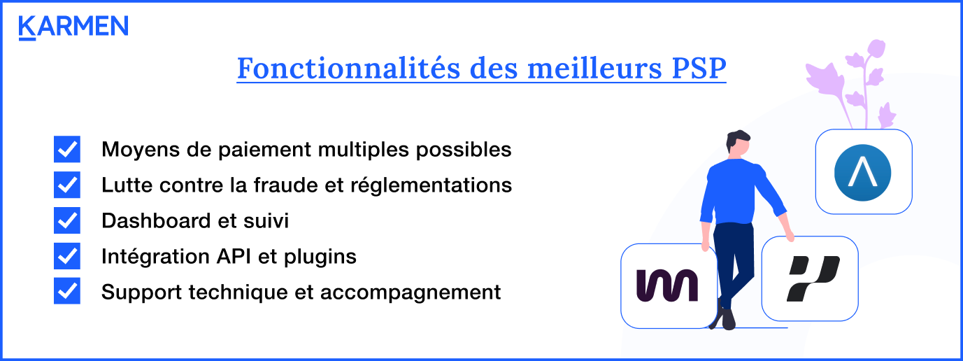 Les fonctionnalités des meilleurs PSP