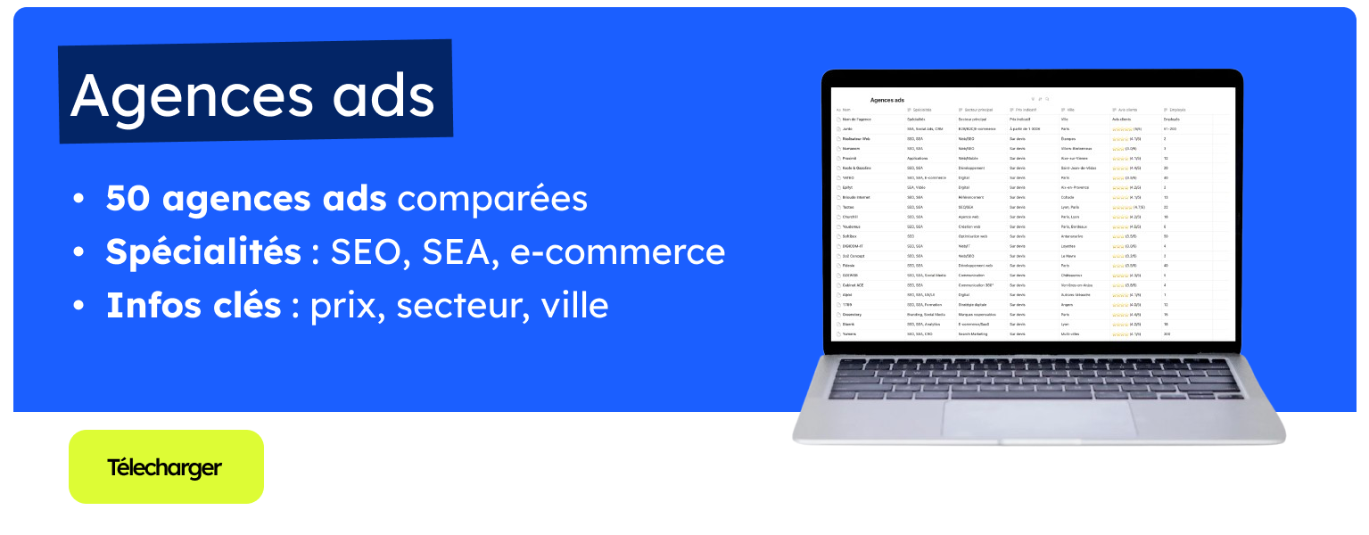 Comparaison agences ads