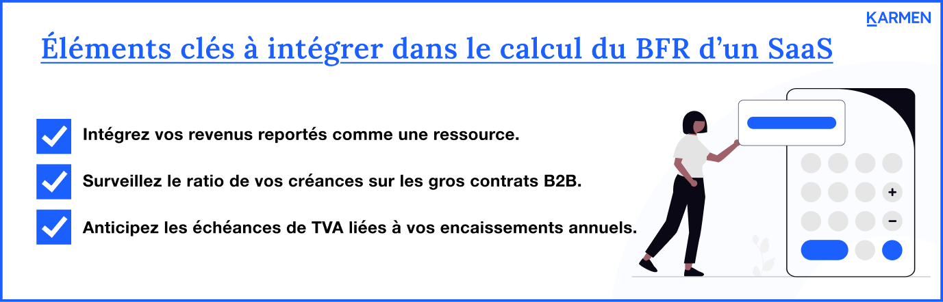 Key metrics to include in the calculation of a SaaS company’s working capital