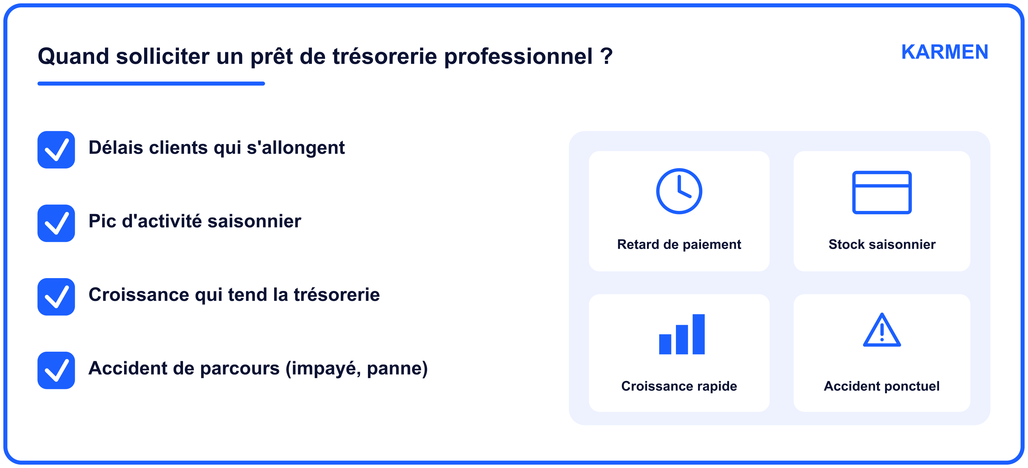 Les situations qui justifient un prêt de trésorerie professionnel