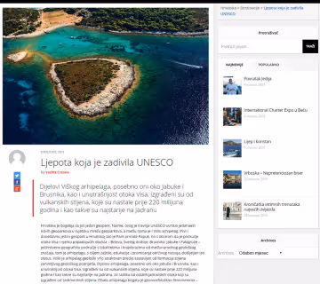 Yacht Croatia o Geoparku Viški arhipelag