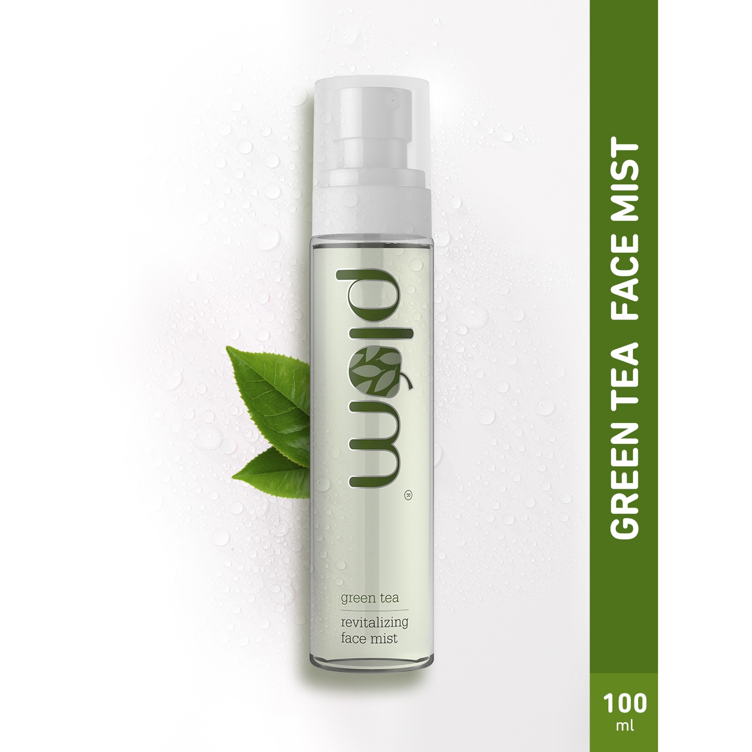 Plum Green Tea Revitalizing Face Mist, Glycolic Acid & Aloe Vera - Hydrates & Refreshes (100ml)