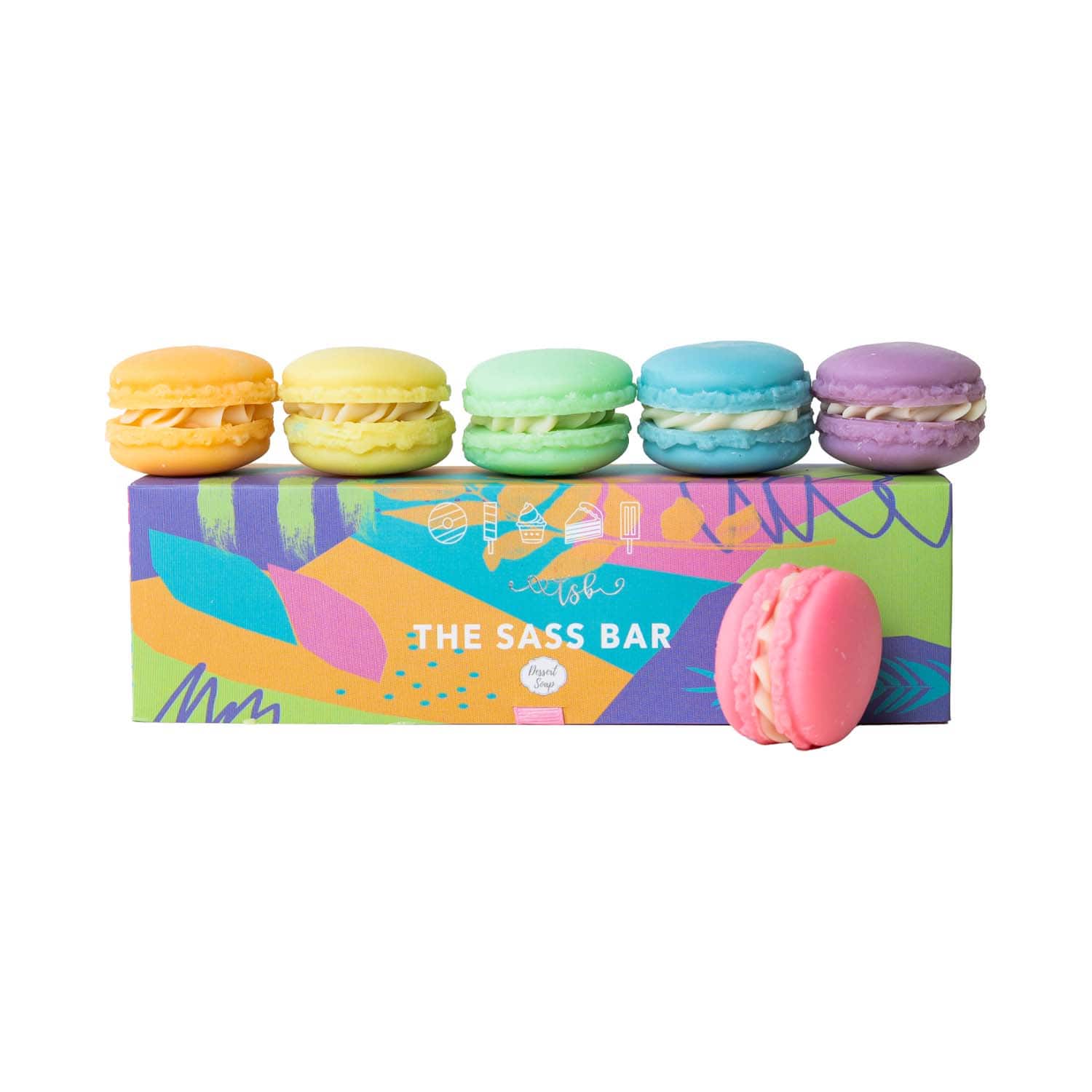 The Sass Bar Macaron Soap Box (6 pcs)