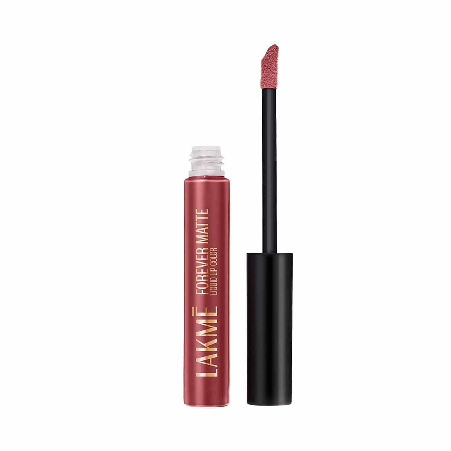 Lakme Forever Matte Liquid Lip 16hr Lipstick Lightweight & Transferproof - Nude Charm (5.6 ml)