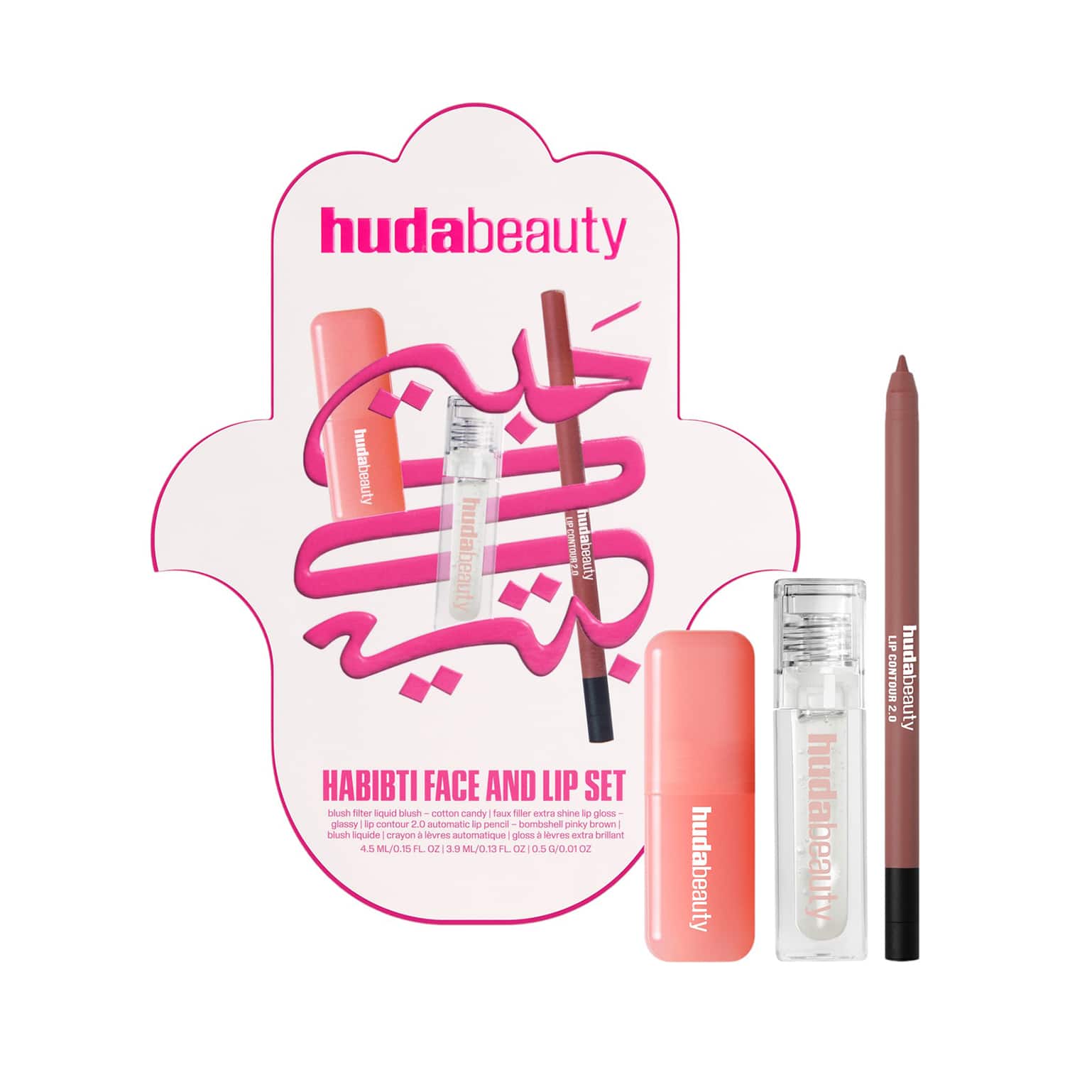 Huda Beauty Habibti Face & Lip Trio - Multicolor (3 pcs)