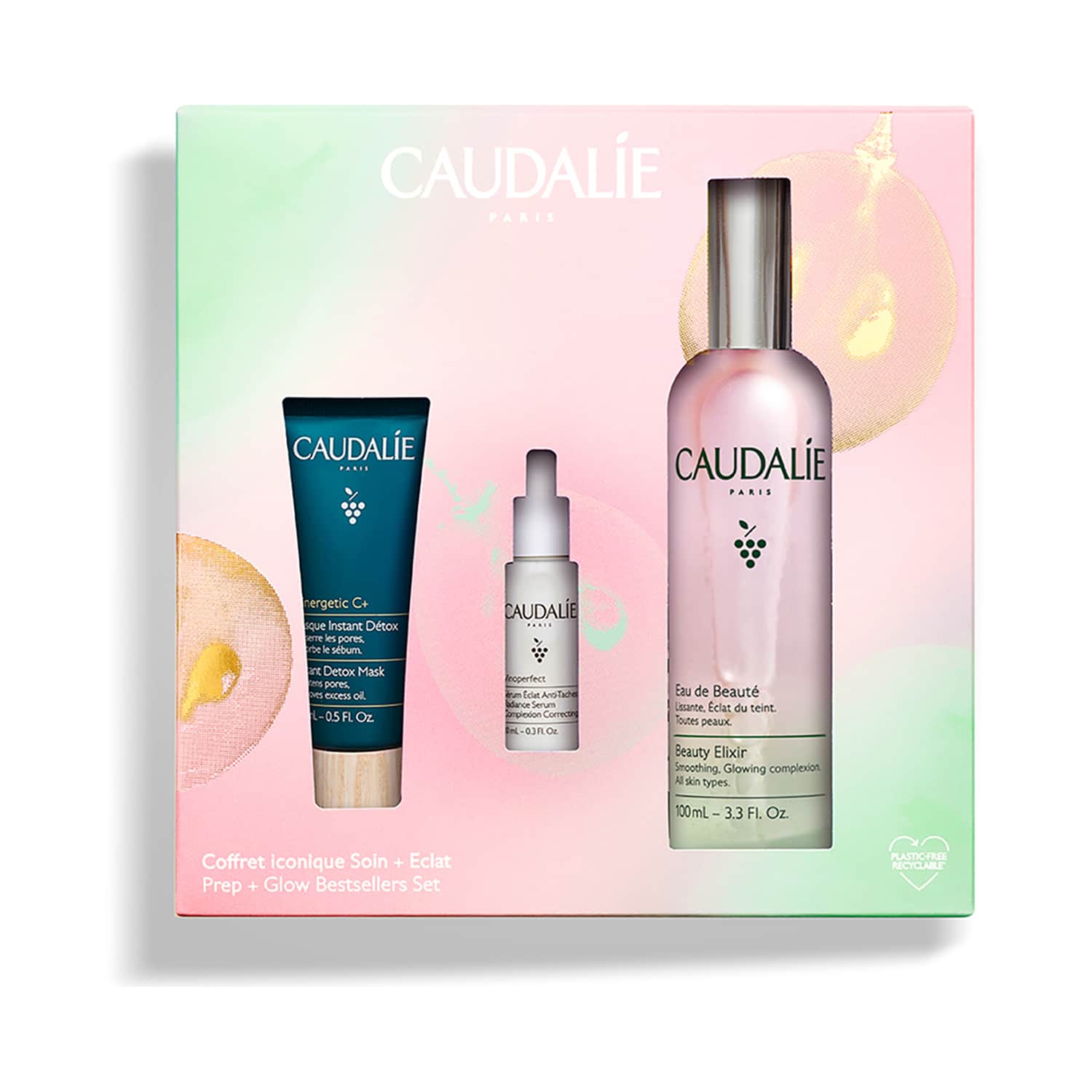 Caudalie Beauty Elixir Detox & Glow Set - (3 pcs)