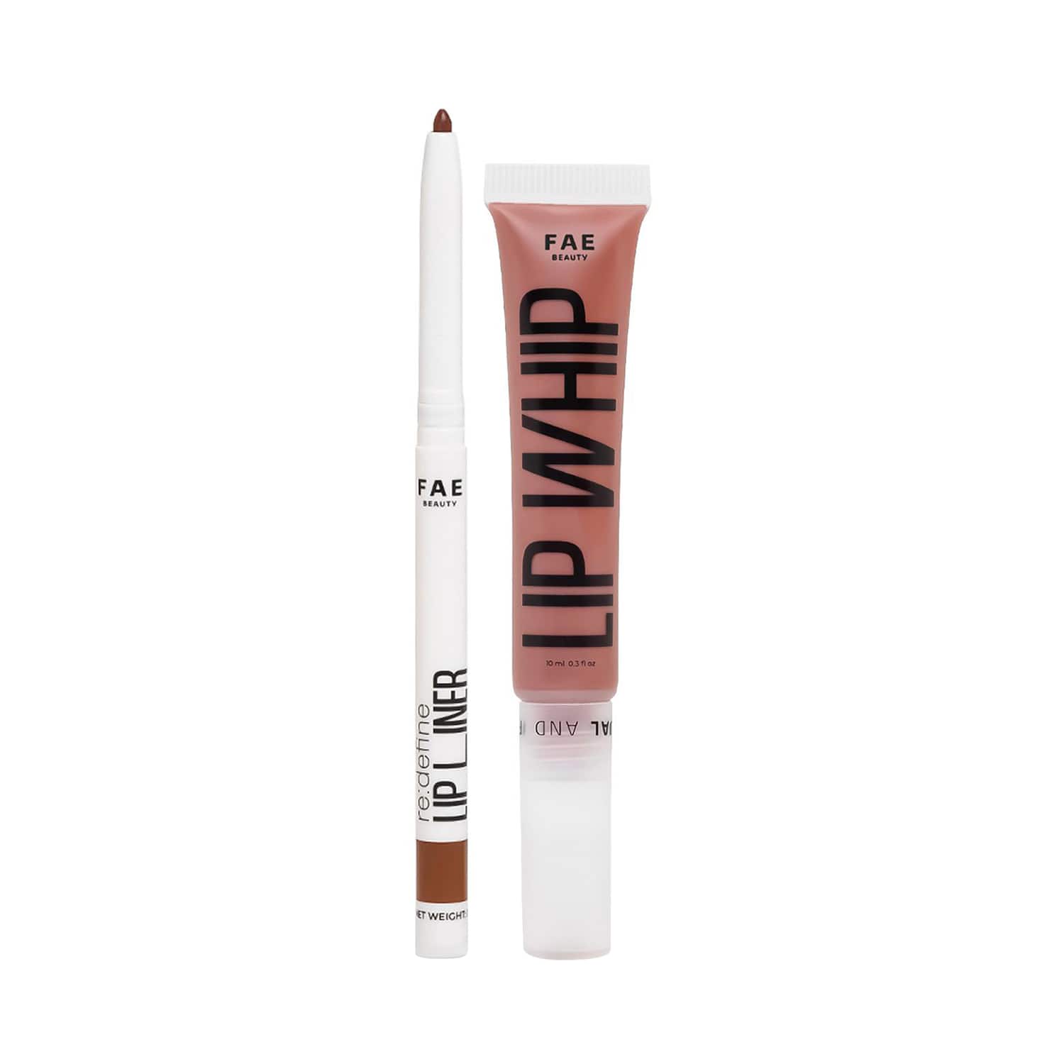 FAE BEAUTY Peptide Lip Whip + Re:Define Lip Liner Combo Set  - Safeword & Borderline