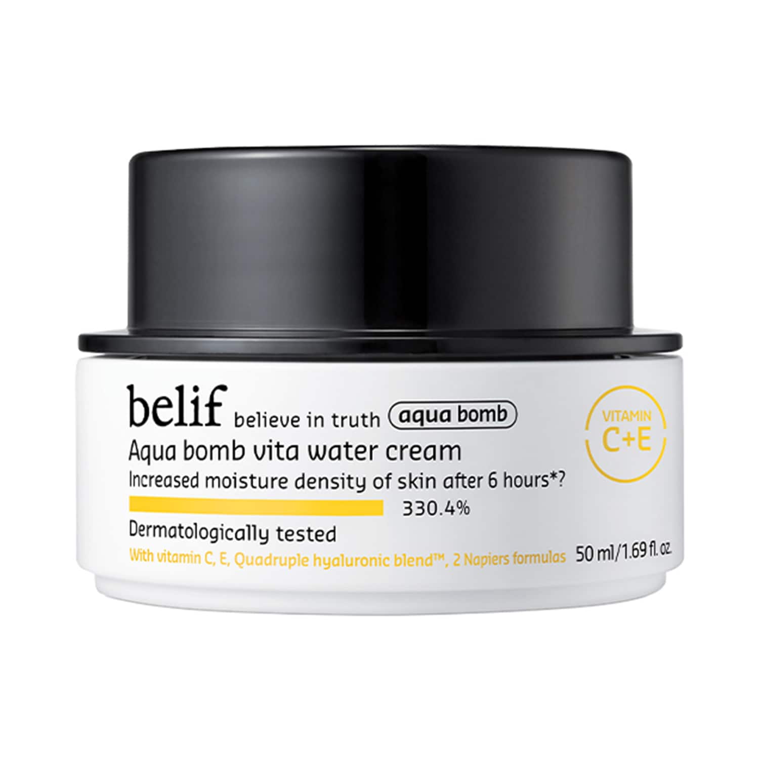 Belif Aqua Bomb Vita Water Cream - Brightening Vegan Korean Moisturizer with Vitamin C (50 ml)