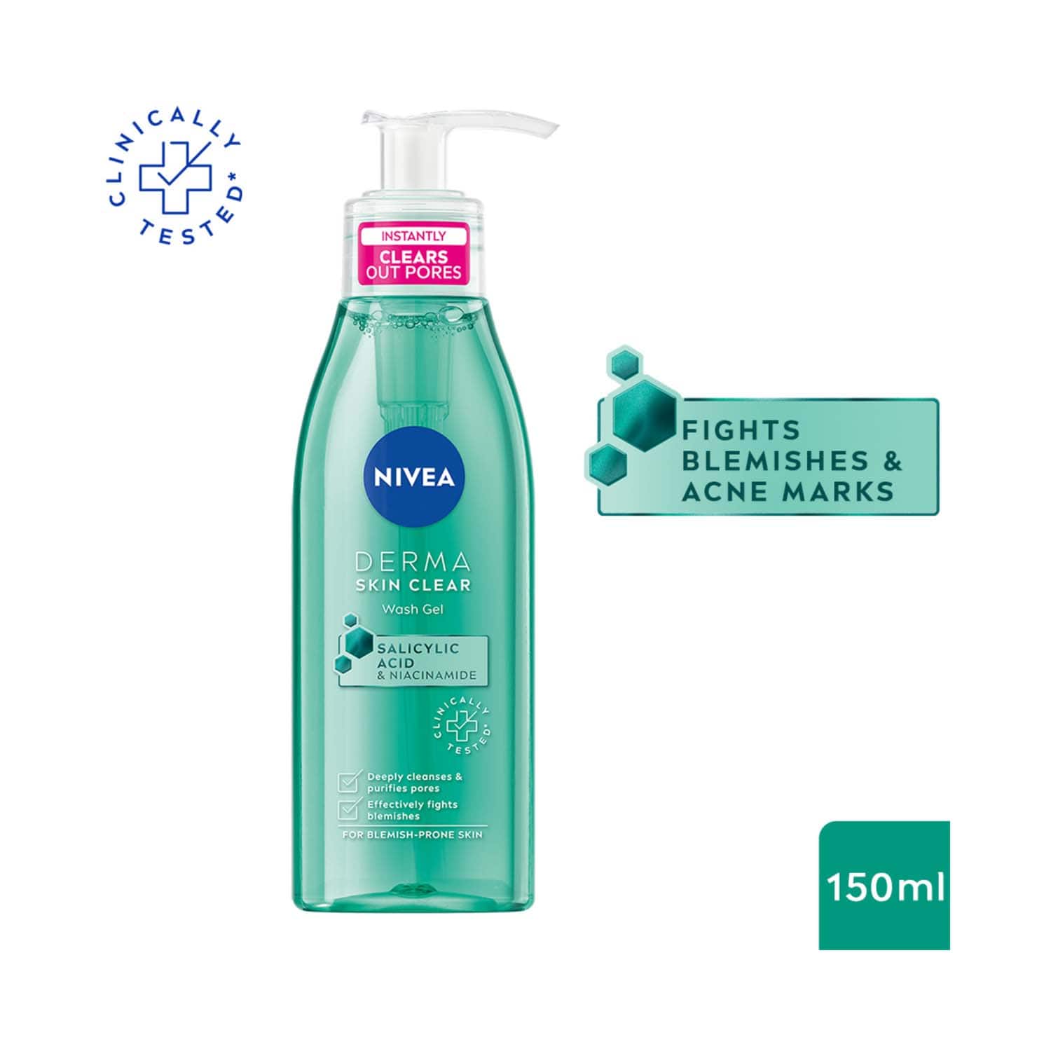 Nivea Face Derma Activate Wash Gel (150 ml)