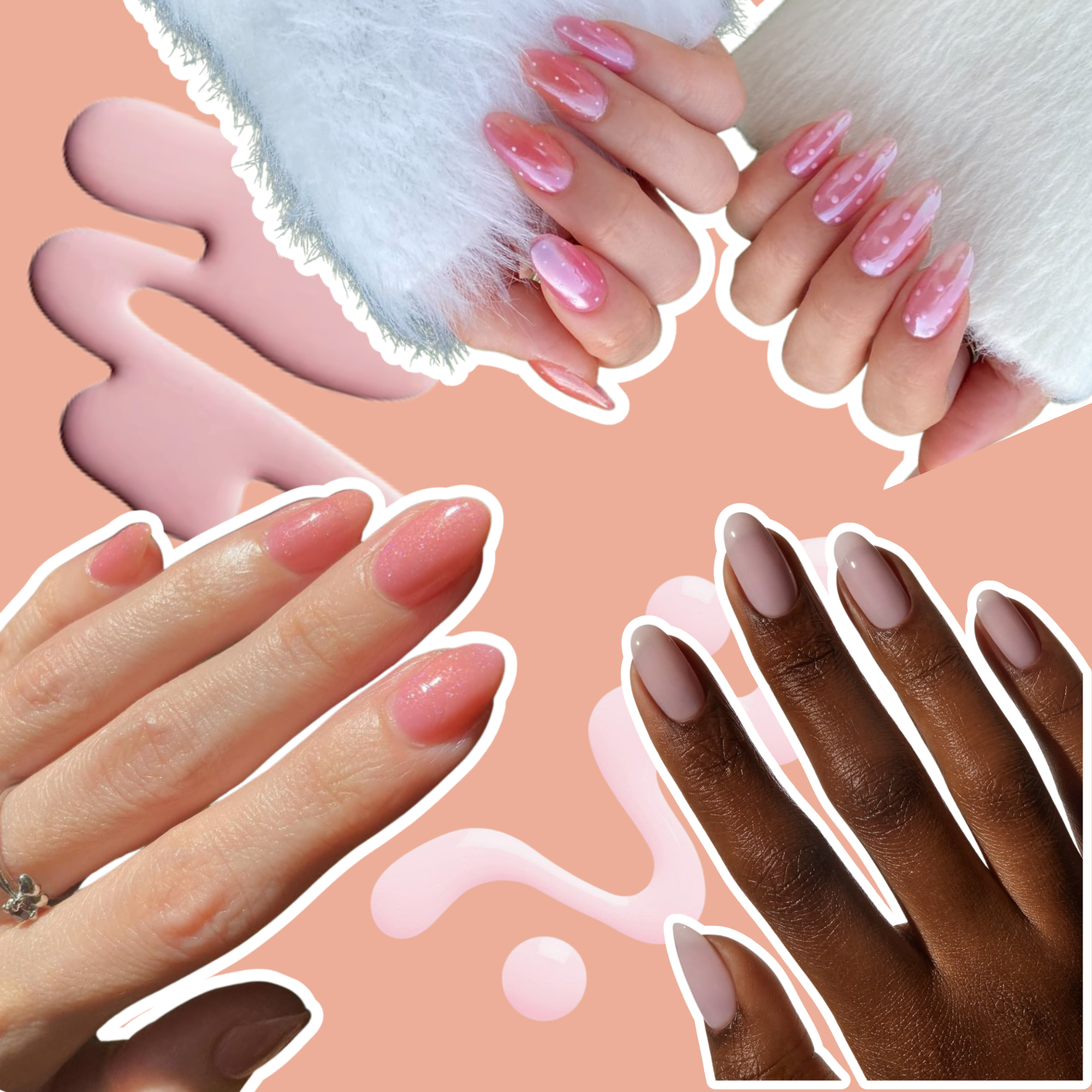 7 rose water nail inspirations that feel effortless and chic