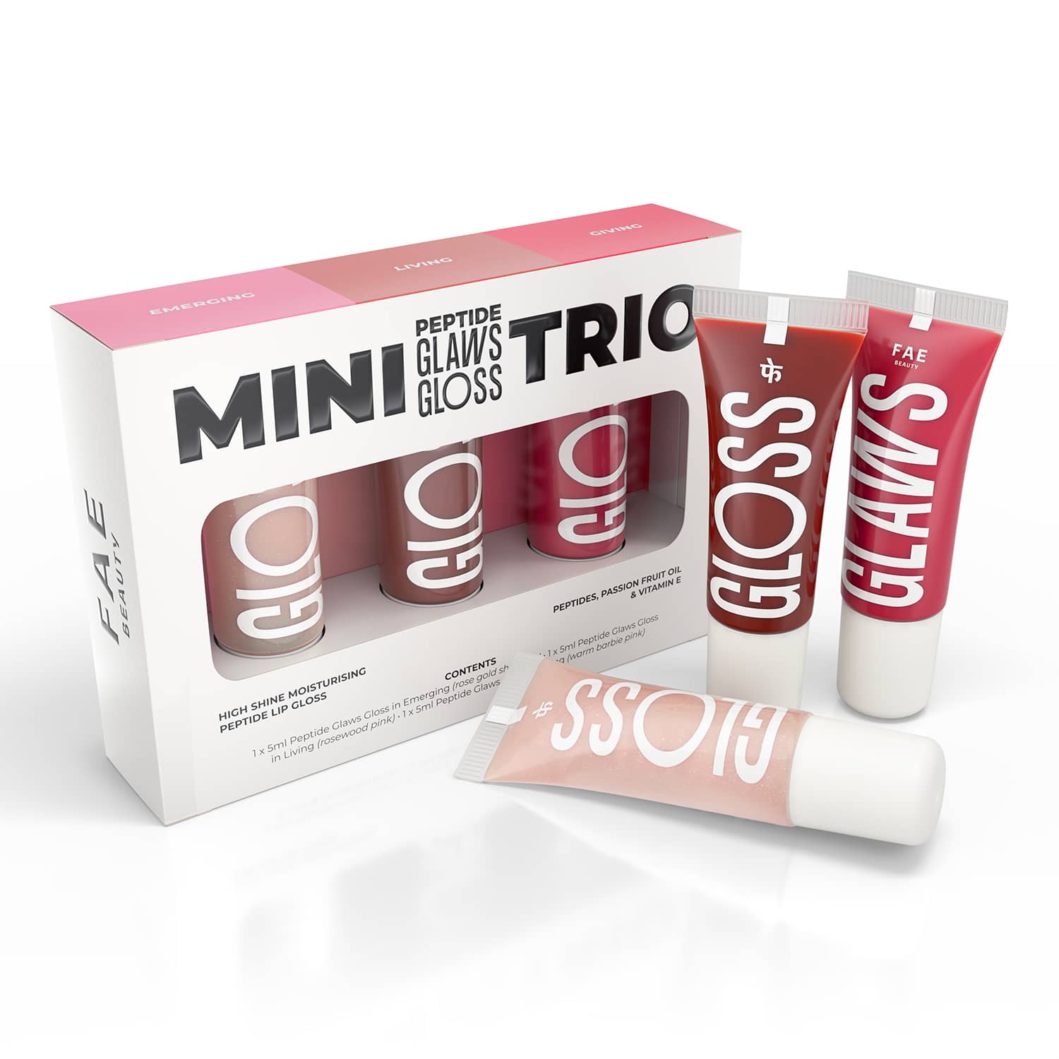 FAE Beauty Mini Peptide Lip Gloss Trio