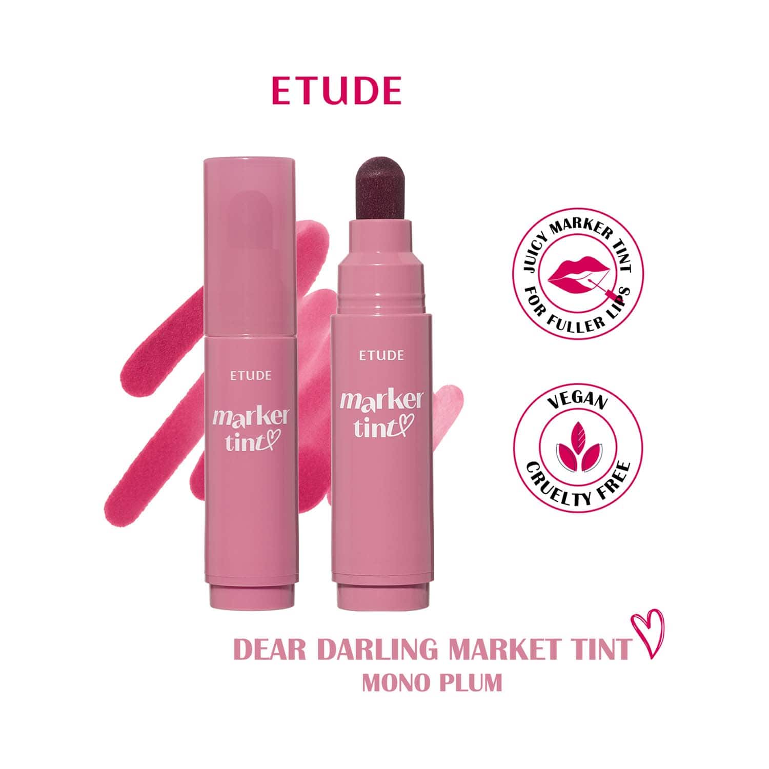 Etude Dear Darling Marker Lip Tint - 02 Mono Plum (3.5 g)