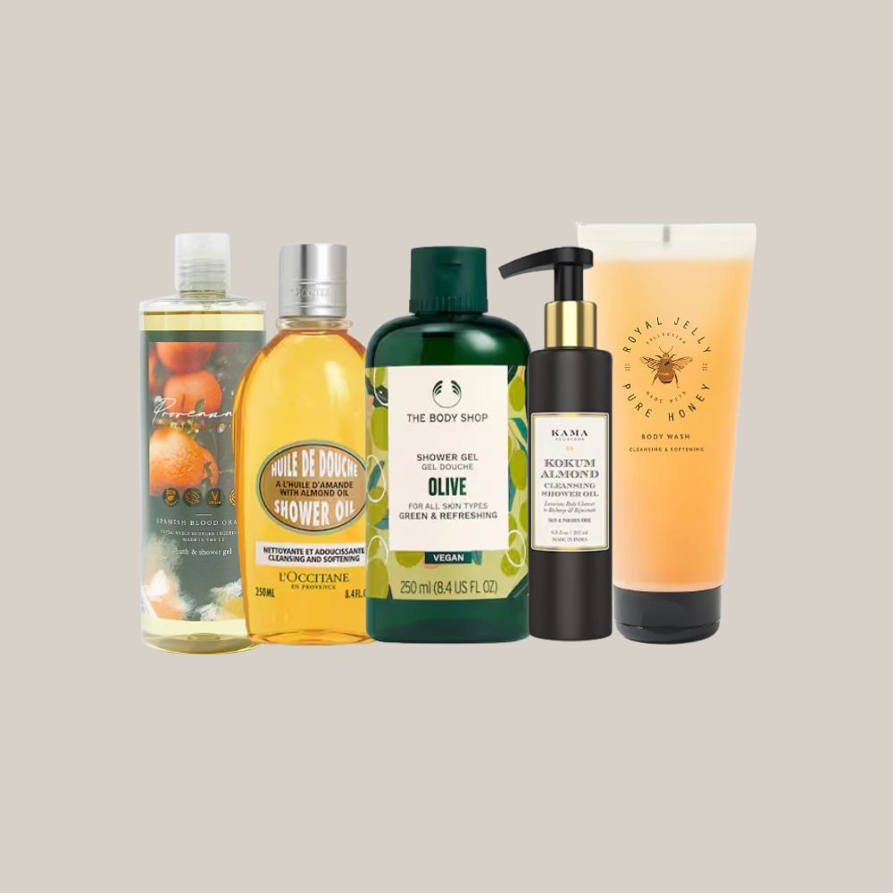 9 indulgent body washes & oils for a feel-good shower experience
