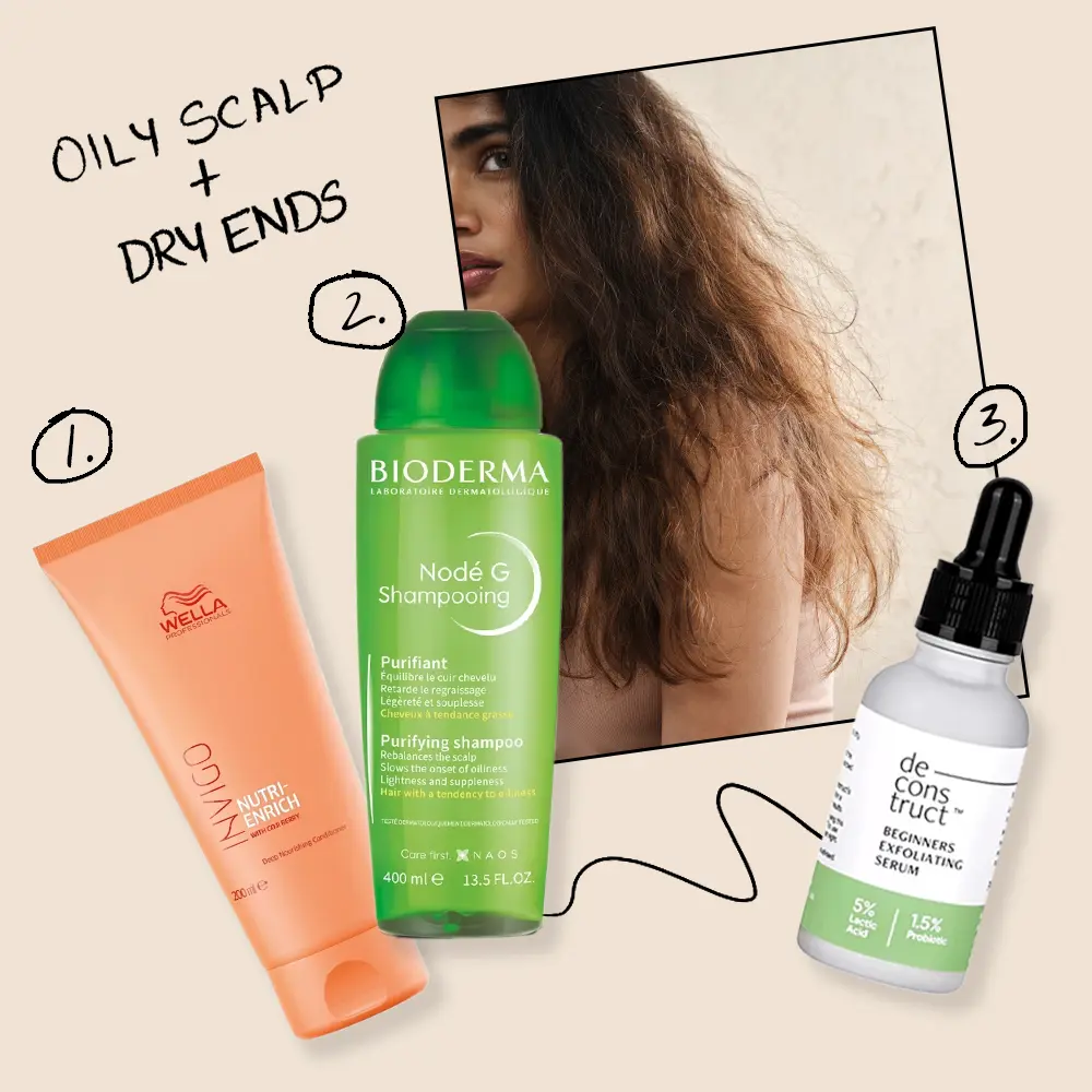 Oily scalp + dry ends? This is the haircare routine for you