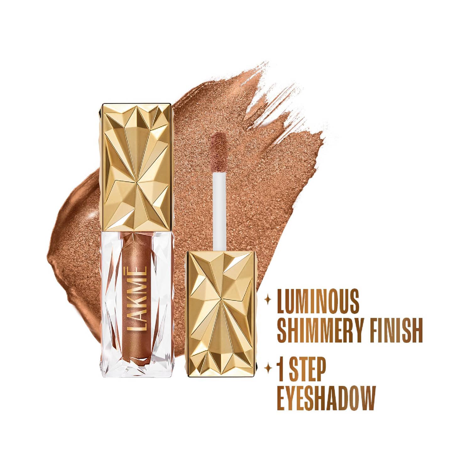 Lakme Be-jewel Satin Eye Tint One-Step Liquid Eyeshadow - 07 Hazel (4.5 ml)