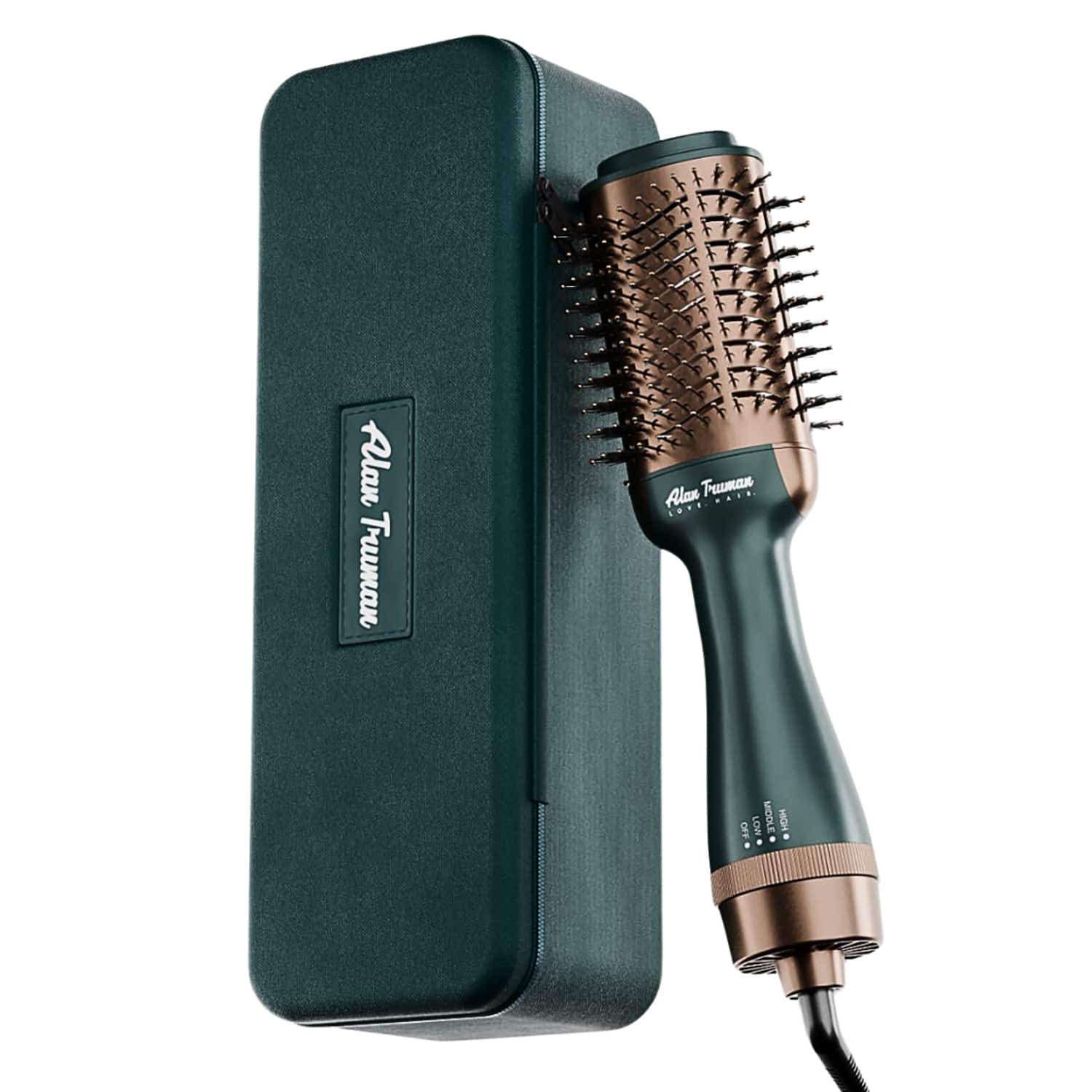 Alan Truman The Blow Brush with Storage & Travel Case-Jade Green (740 g)