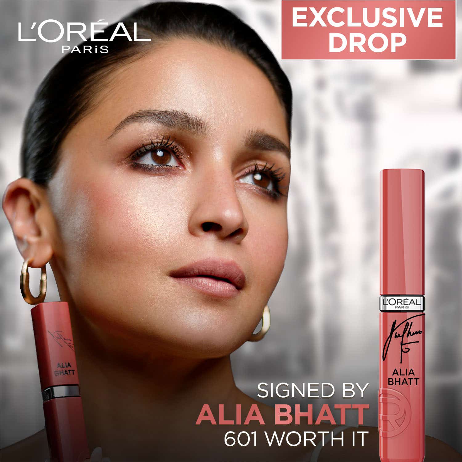 L'Oreal Paris Alia Bhatt Infallible Laque Resistance Liquid Lipstick - 601 Worth It (4 ml)