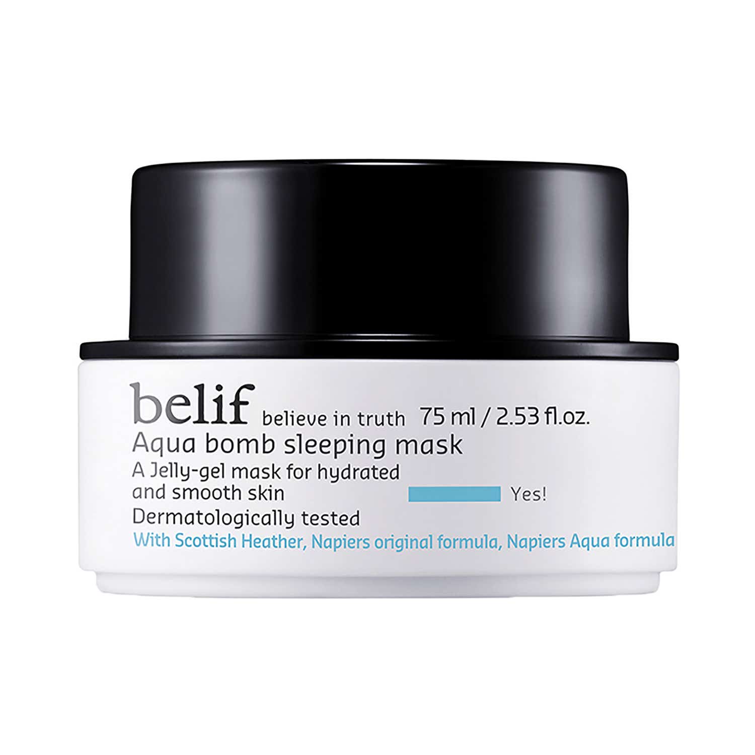 Belif Aqua Bomb Sleeping Mask - Hydrating Vegan Korean Night Cream with Hyaluronic Acid (75 ml)
