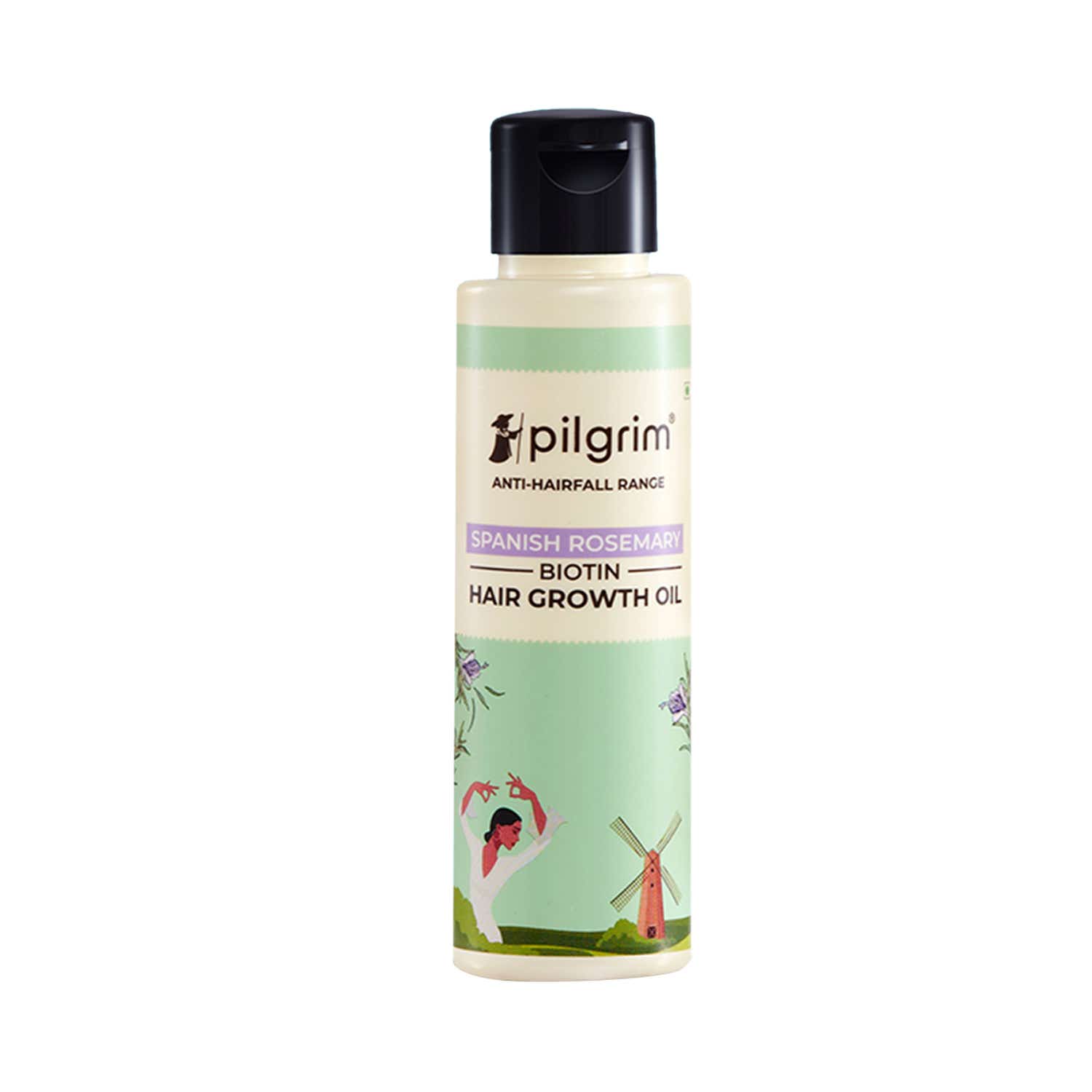 Pilgrim Spanish Rosemary & Biotin Hair Growth Oil To Controls Hair Fall & Strengthens Hair (100ml)